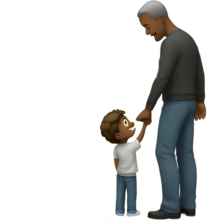 Father says goodbye to son at graveyard emoji