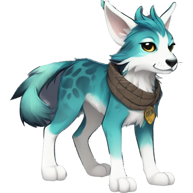 Cool cute Kawaii edgy fantasy animal  fursona Fionbri by griffsnuff & LiLaiRa & Falvie full body emoji