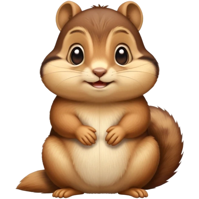 Chipmunk fat face emoji