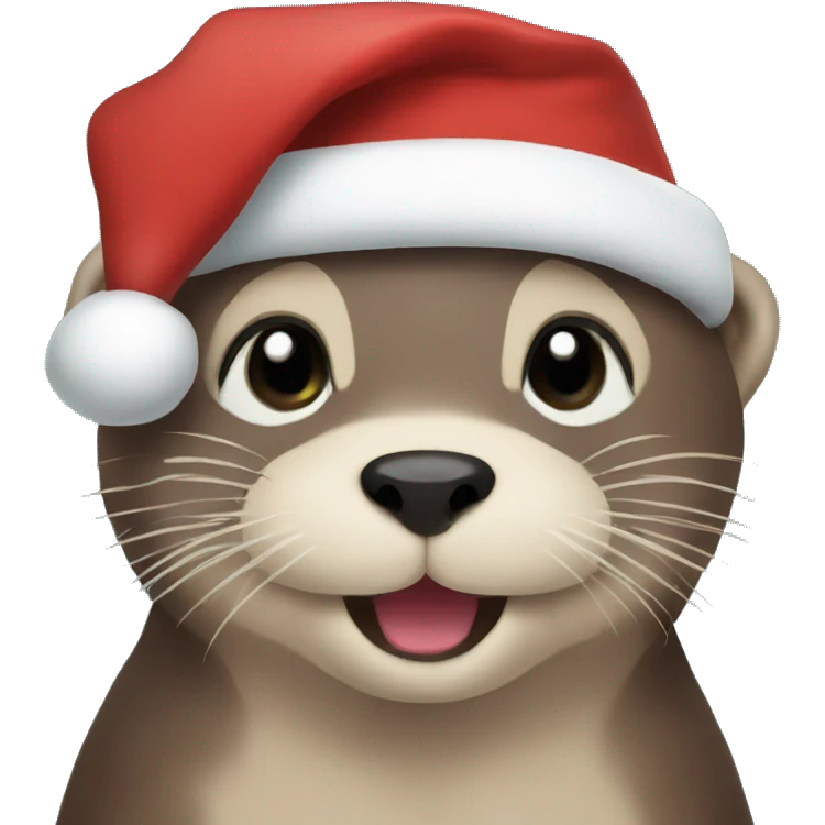 Otter christmas emoji