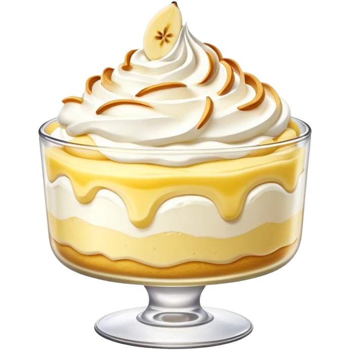 banana pudding with whipped cream topping emoji