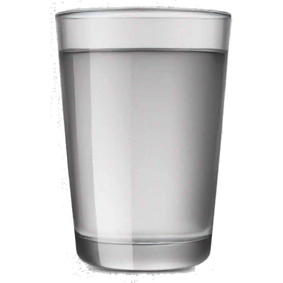 Simple glass of water grayscale emoji