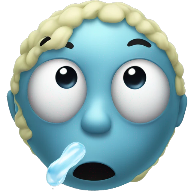 Snot bubble coming out of nose emoji
