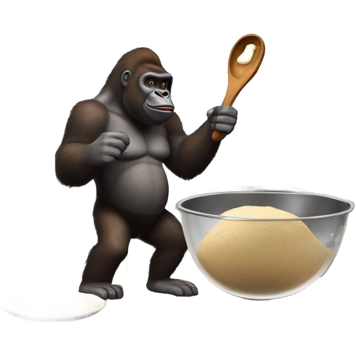 Gorilla baking cookies  emoji