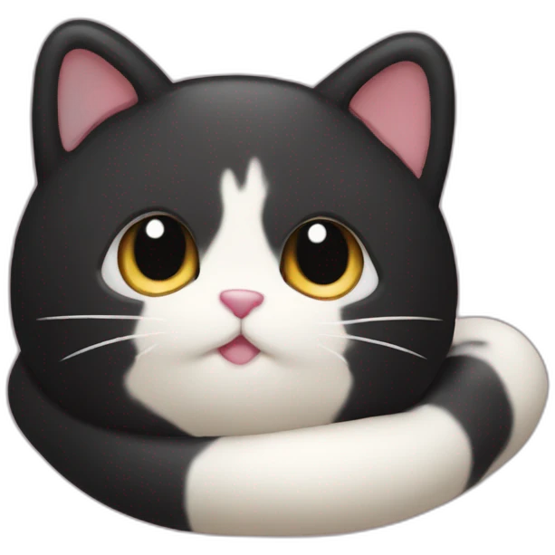 black cake mochi cat emoji