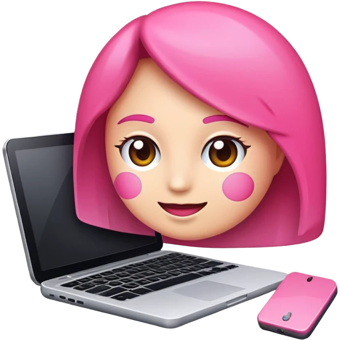 Me podrías hacer un emoji de computadora rosita  emoji
