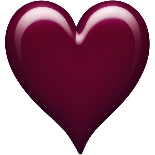 wine color heart emoji