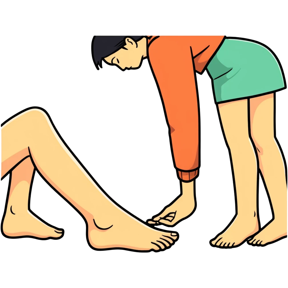 Person smelling another persons smelly feet emoji