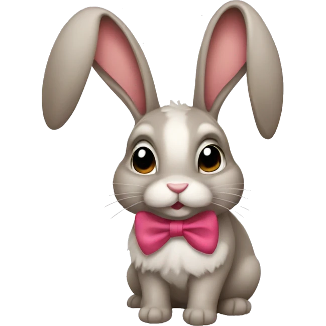 Bunny with a bow  emoji