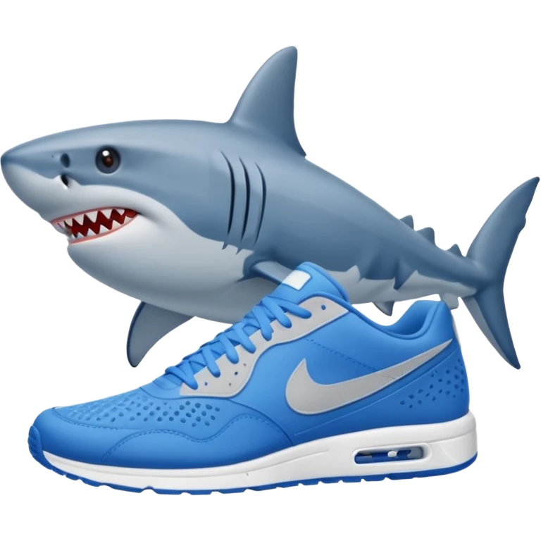 Shark with blue nikes  emoji