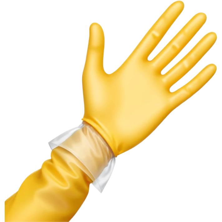 pulling on plastic glove emoji