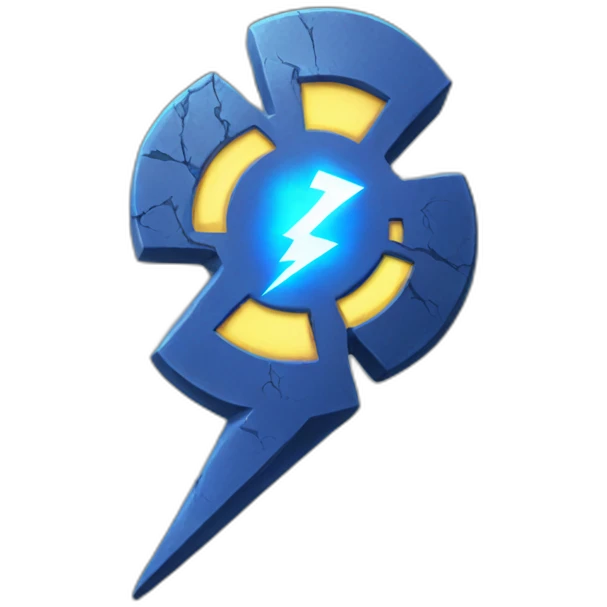 radioactive lightning emoji