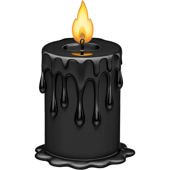 emo candle with melting wax emoji
