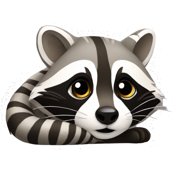 raccoon laying down emoji