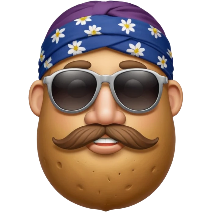 hippie potato head (only head) emoji