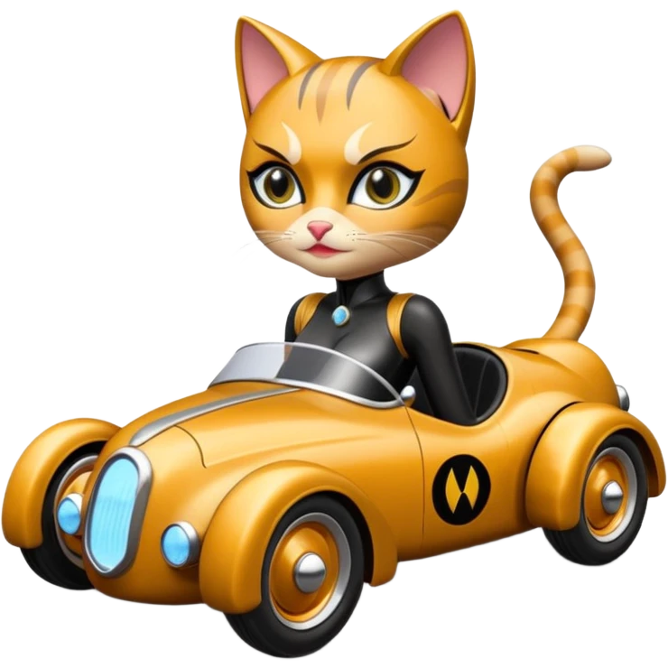 Hot rod Cat Woman’s antique futuristic Catmobile rc car  emoji