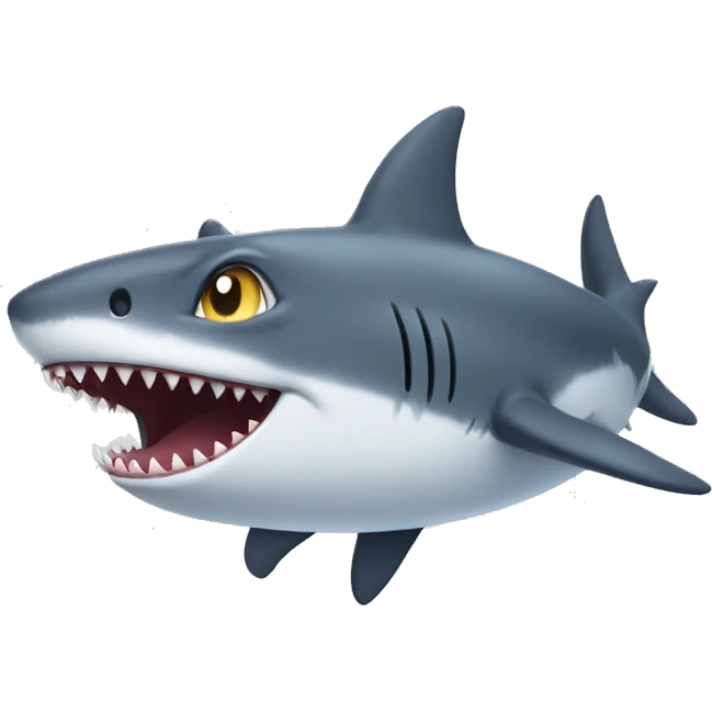 Cat on a shark emoji