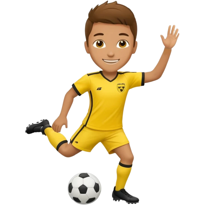 Soccer Player in yellow dress emoji