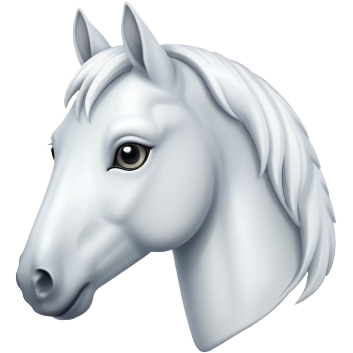 white horse face  emoji