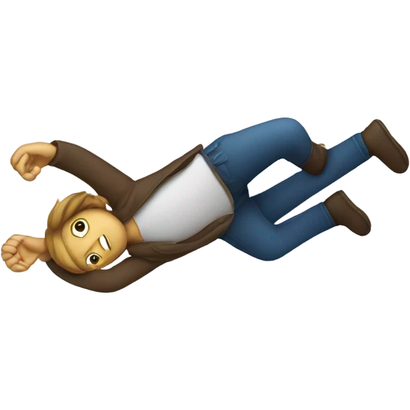 A person floating upside down emoji