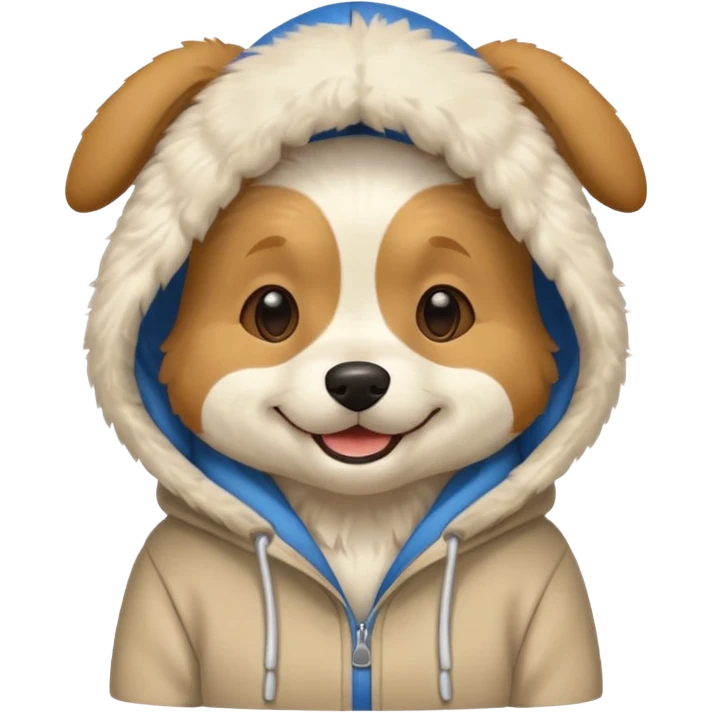 Dog wearing a hoodie  emoji