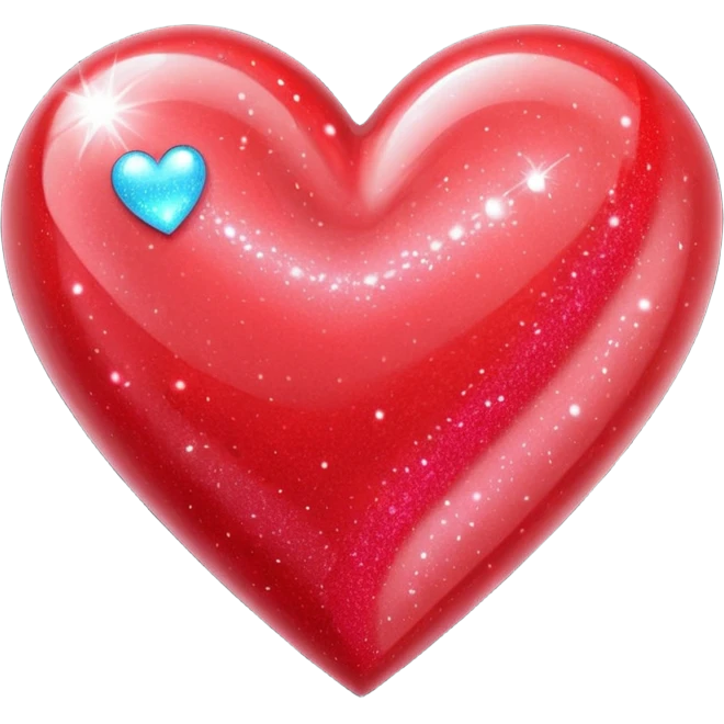 pastel red glittery heart emoji