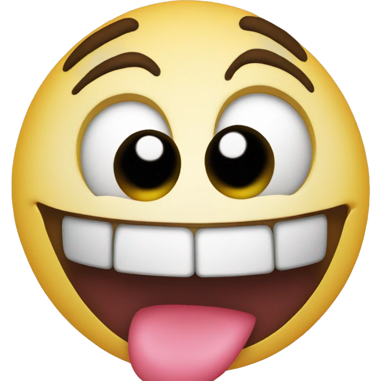 Emoji with tongue fully sticking out and her eyes rolled back emoji