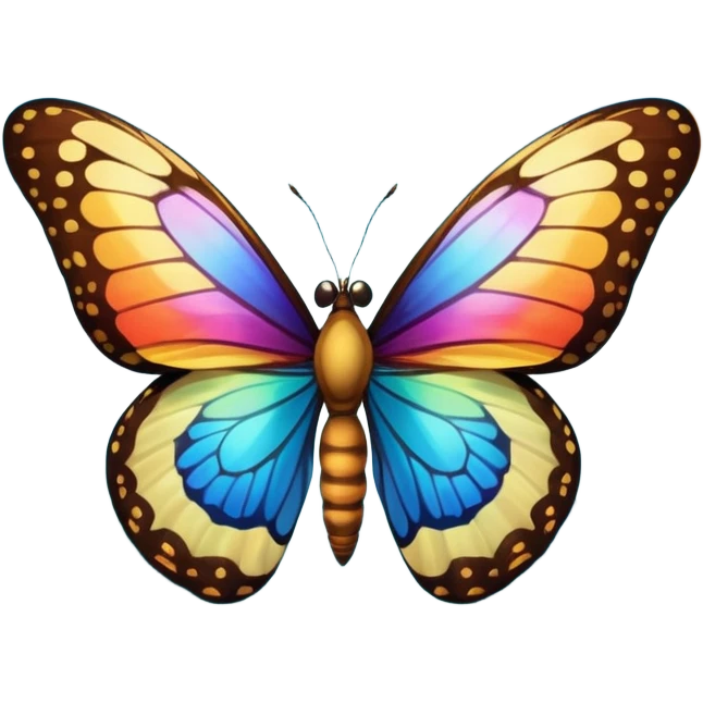 پروانه ای که داره از پیله در میاد و به سمت آسمان آبی او دل جنگل پرواز مبکنه emoji