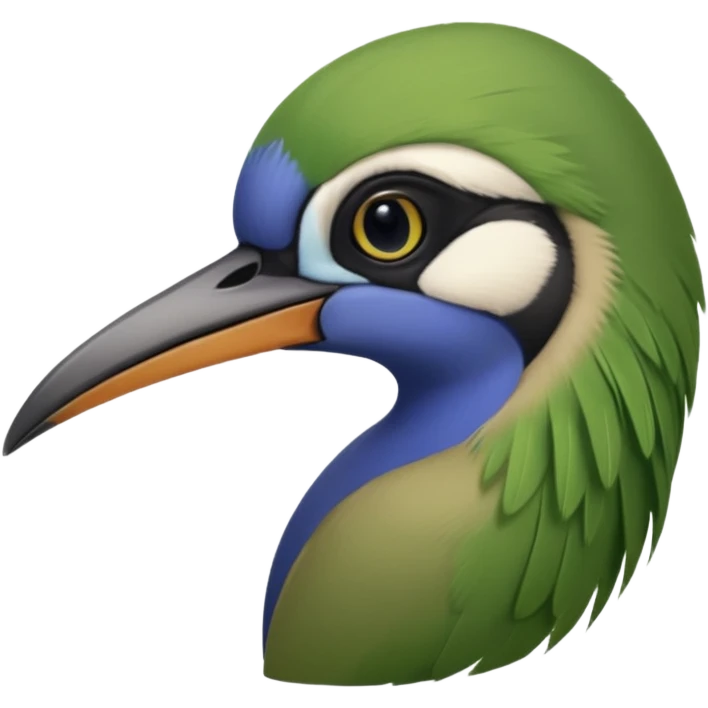 Blue Sicklebill headshot emoji