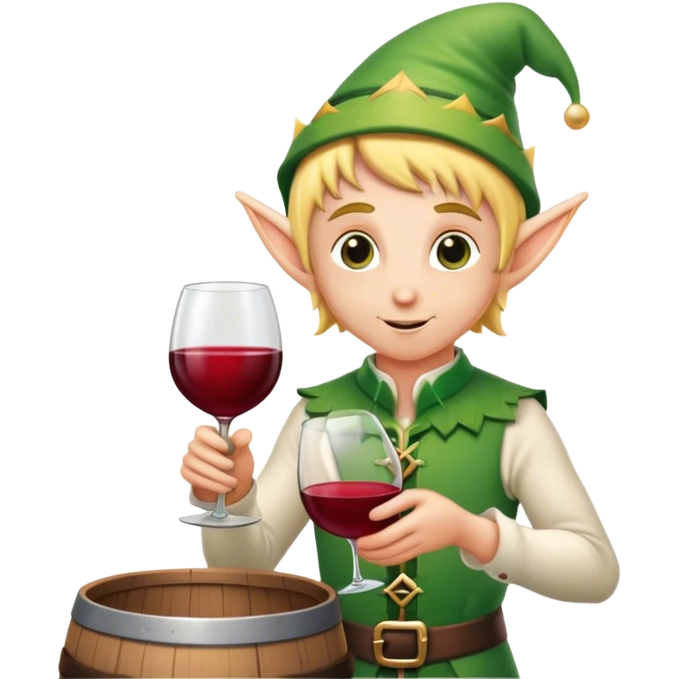 elf made wine emoji
