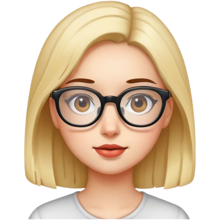 Girl with glasses emoji