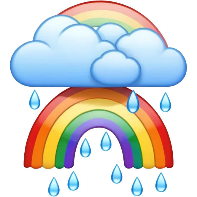 rainbow rainy day  emoji
