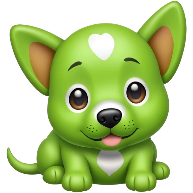 Chien vert  emoji