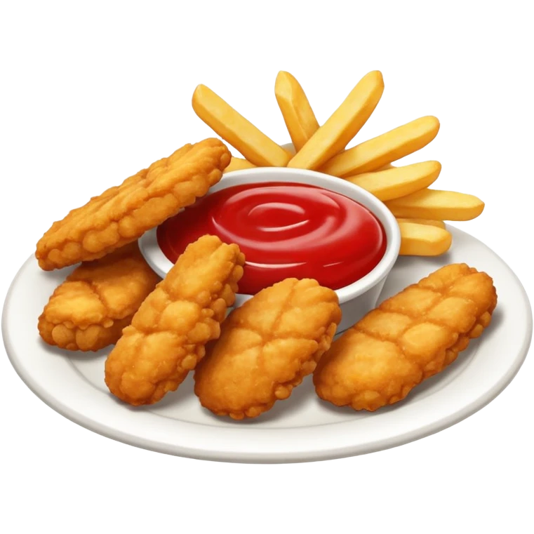 Chicken nuggets and fries emoji