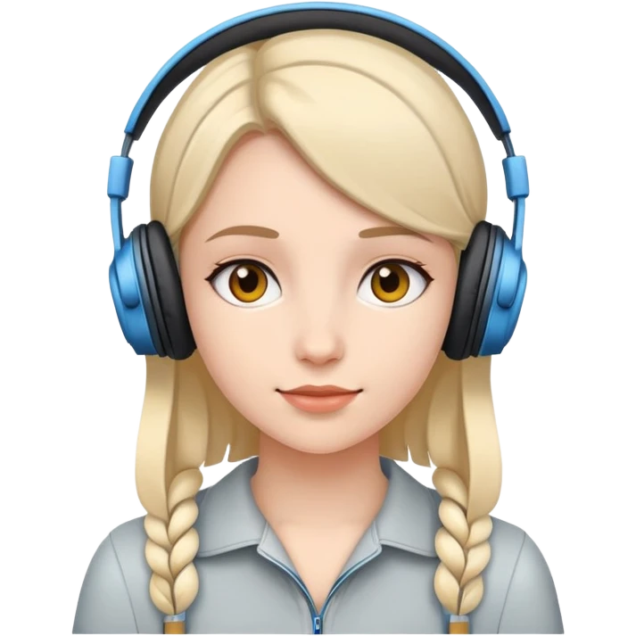 Girl wearing headphones emoji