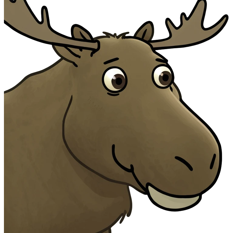 Moose sitting on beach  emoji