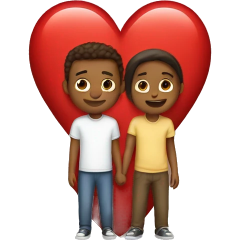 Heart with boyfriend  emoji