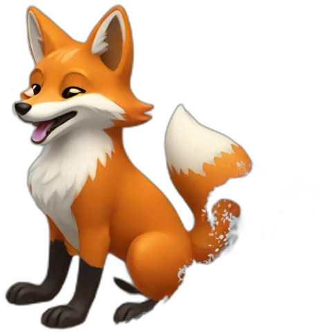 Fox-wave-surfing emoji
