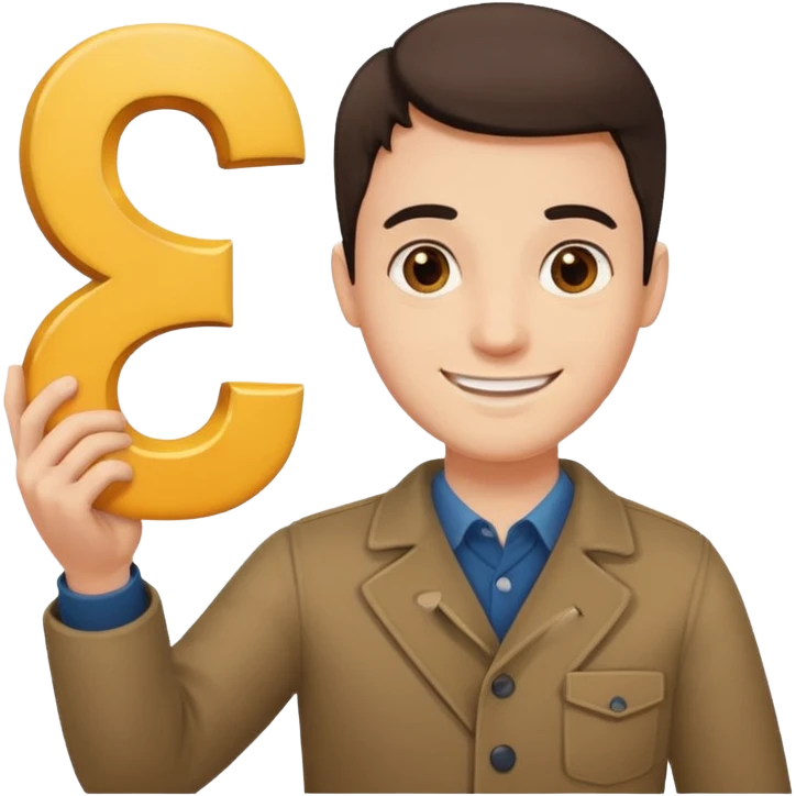 Homme qui tient un chiffre 6 et un 7 dans chaque main emoji