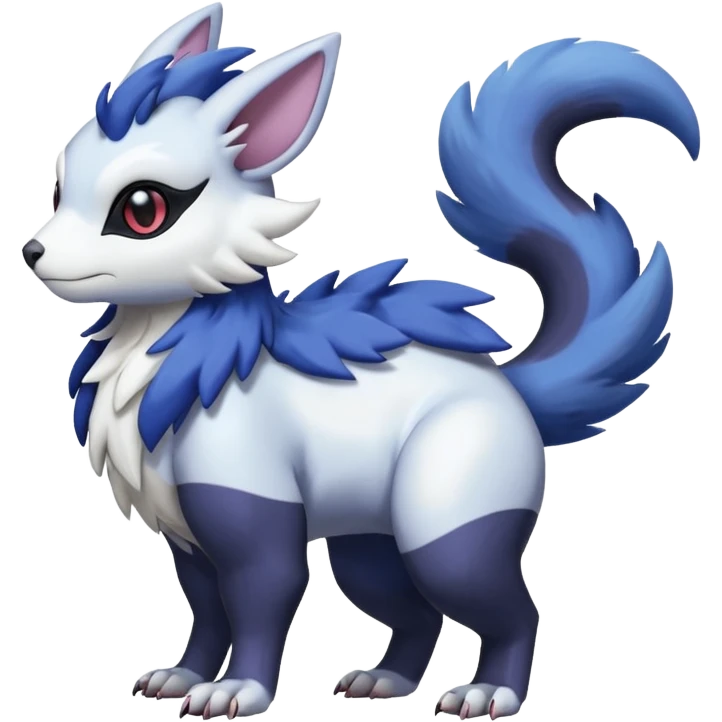 Shiny Furret-Absol-Noibat-Protogen-Vernid-Sergal-Hybrid (Full body) emoji