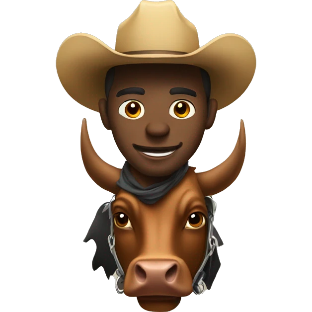 Bull riding cowboy  emoji