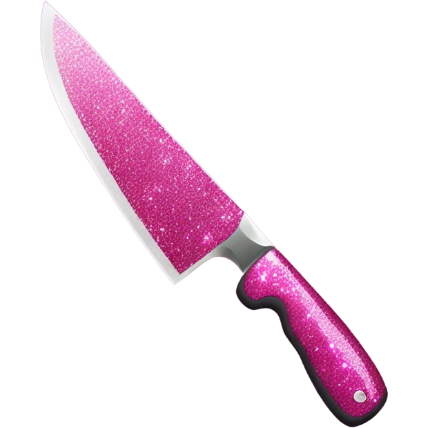 Pink glitter knife  emoji