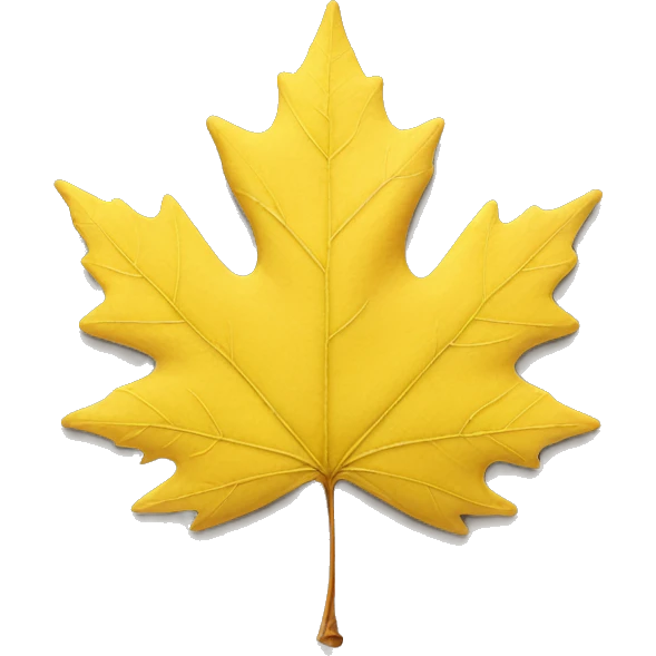 One yellow maple leaf emoji