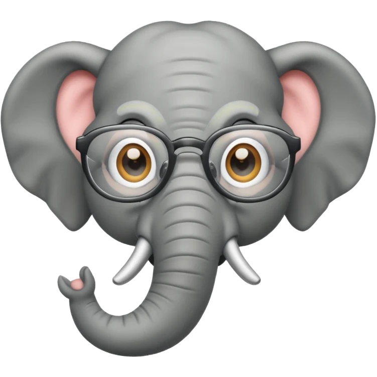 elephant wtih glasses emoji