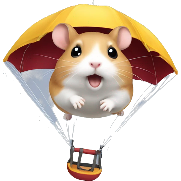 Hamster parachuting  emoji