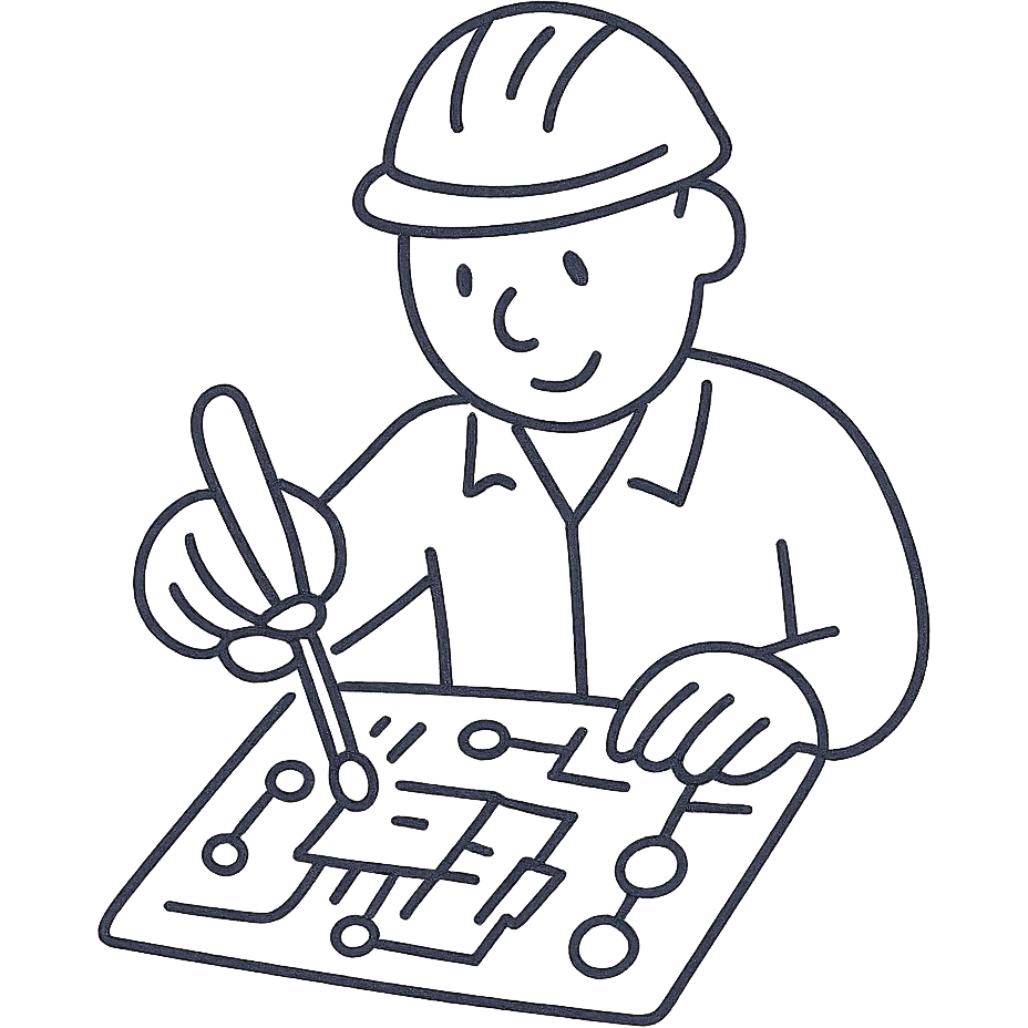 A technician repairing a circuit board emoji