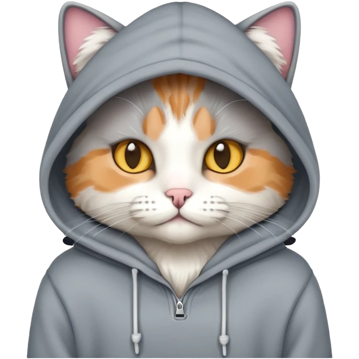 Cat with hoodie  emoji