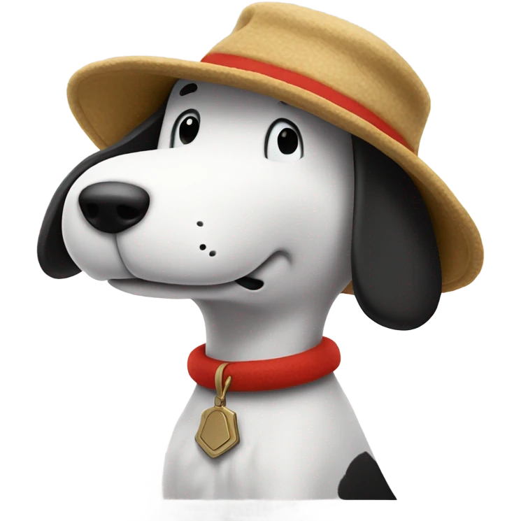 Snoopy with a big hat emoji