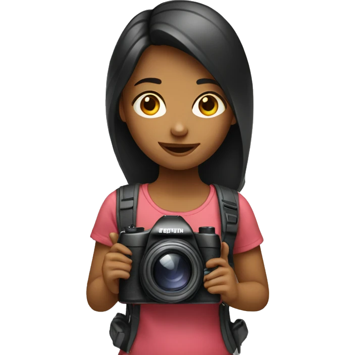 Girl with camera  emoji