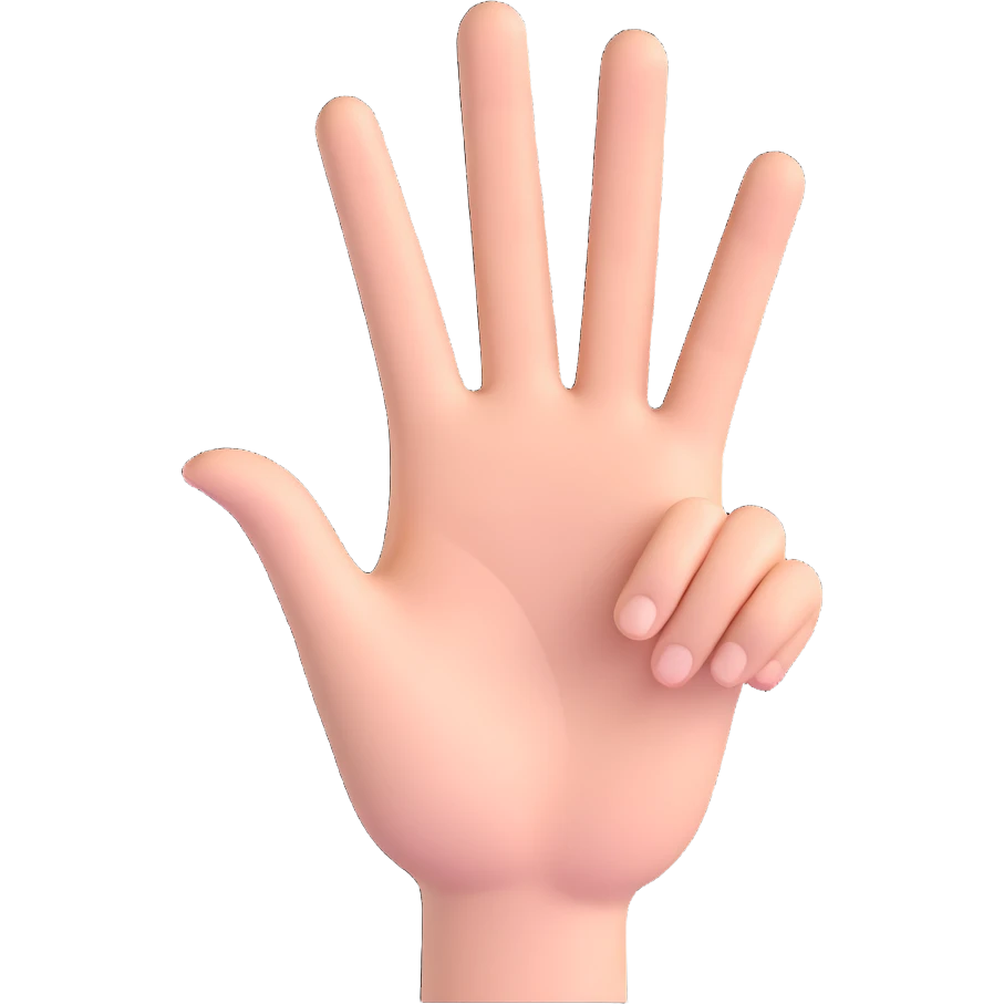 hand making the 'OK' gesture, white skin tone, 3D emoji style emoji
